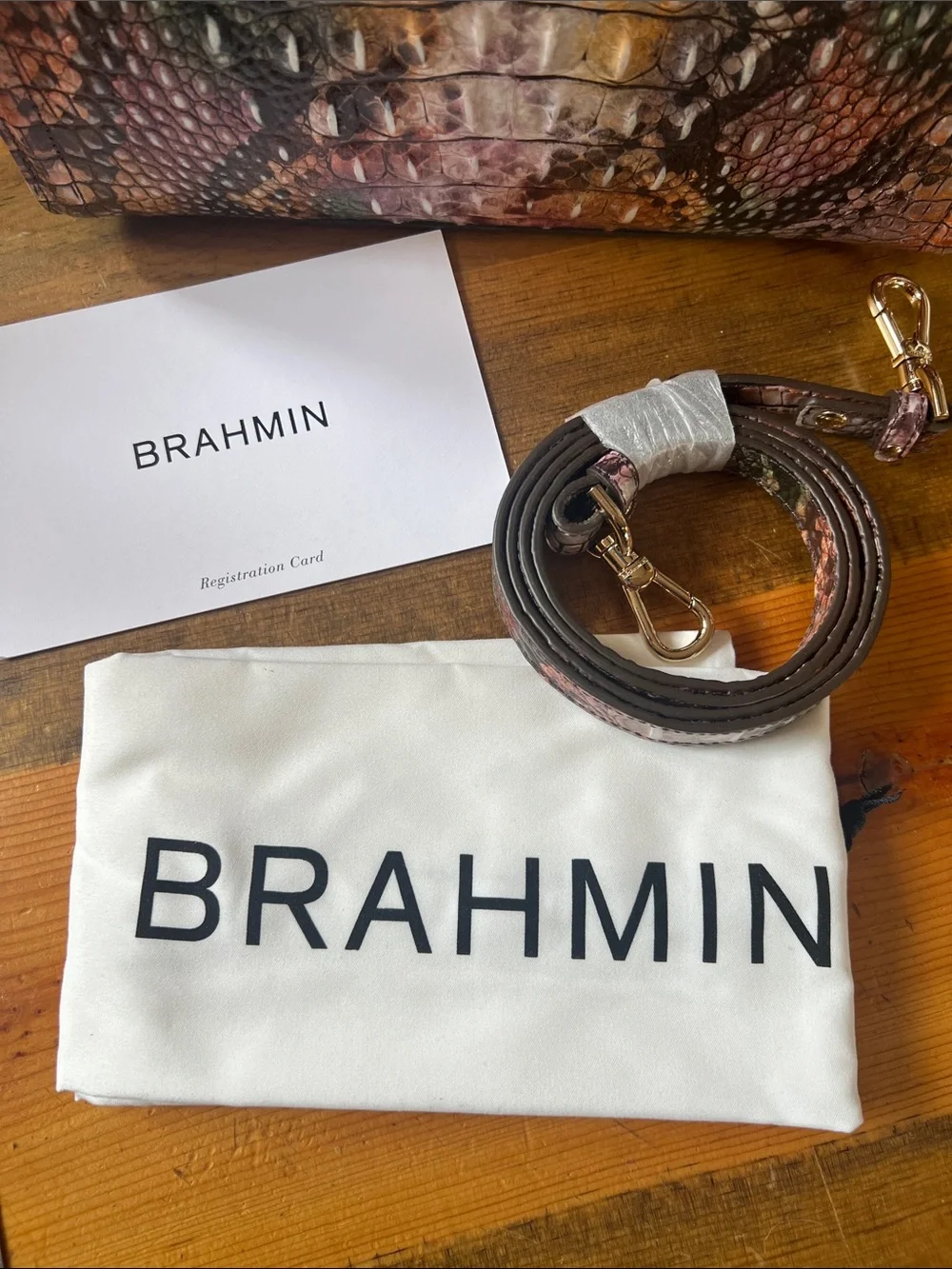 Brahmin Caroline Small Rattlesnake Melbourne nwt